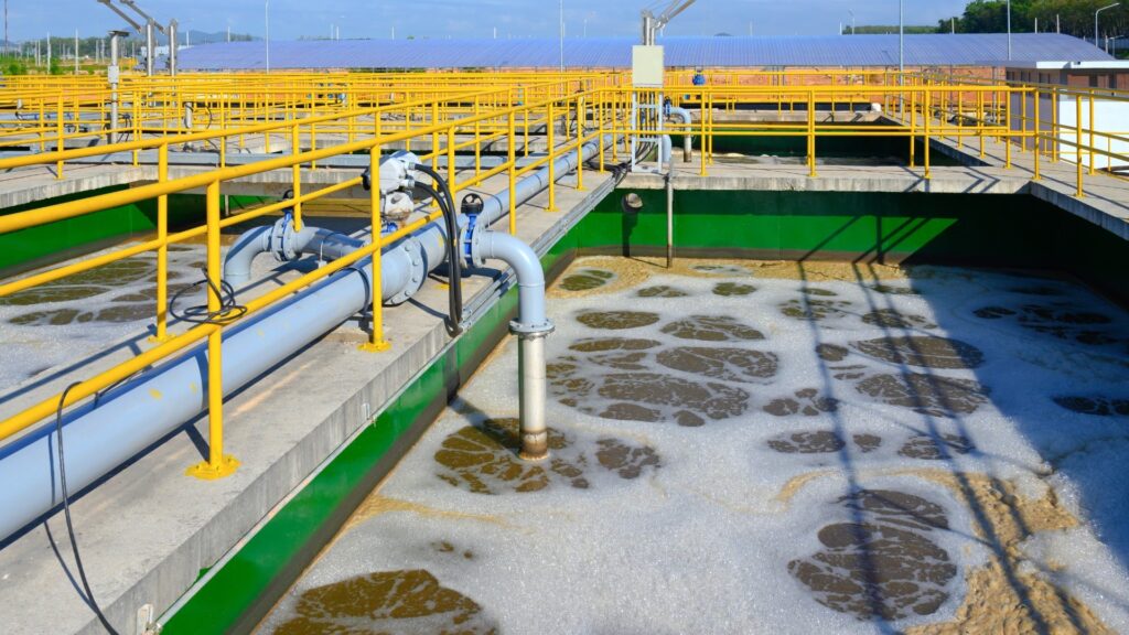 Waste water treatment, purification plant